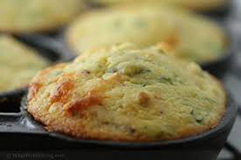 Cheddar Scallion Cornbread Muffins